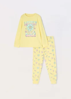 Set pigiama in jersey di puro cotone bambina