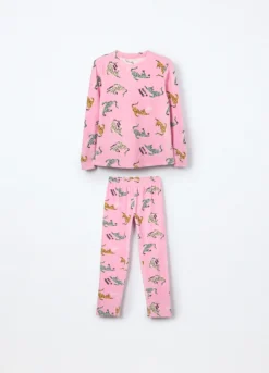 Set pigiama lungo in ciniglia ragazza