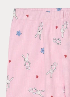 Set pigiama lungo in interlock di puro cotone bambina