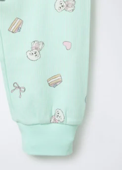 Set pigiama lungo in interlock di puro cotone bambina