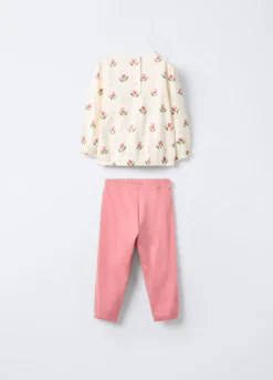 Set pigiama lungo in jersey di puro cotone