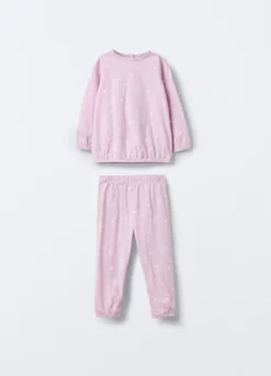 Set pigiama lungo in jersey di puro cotone