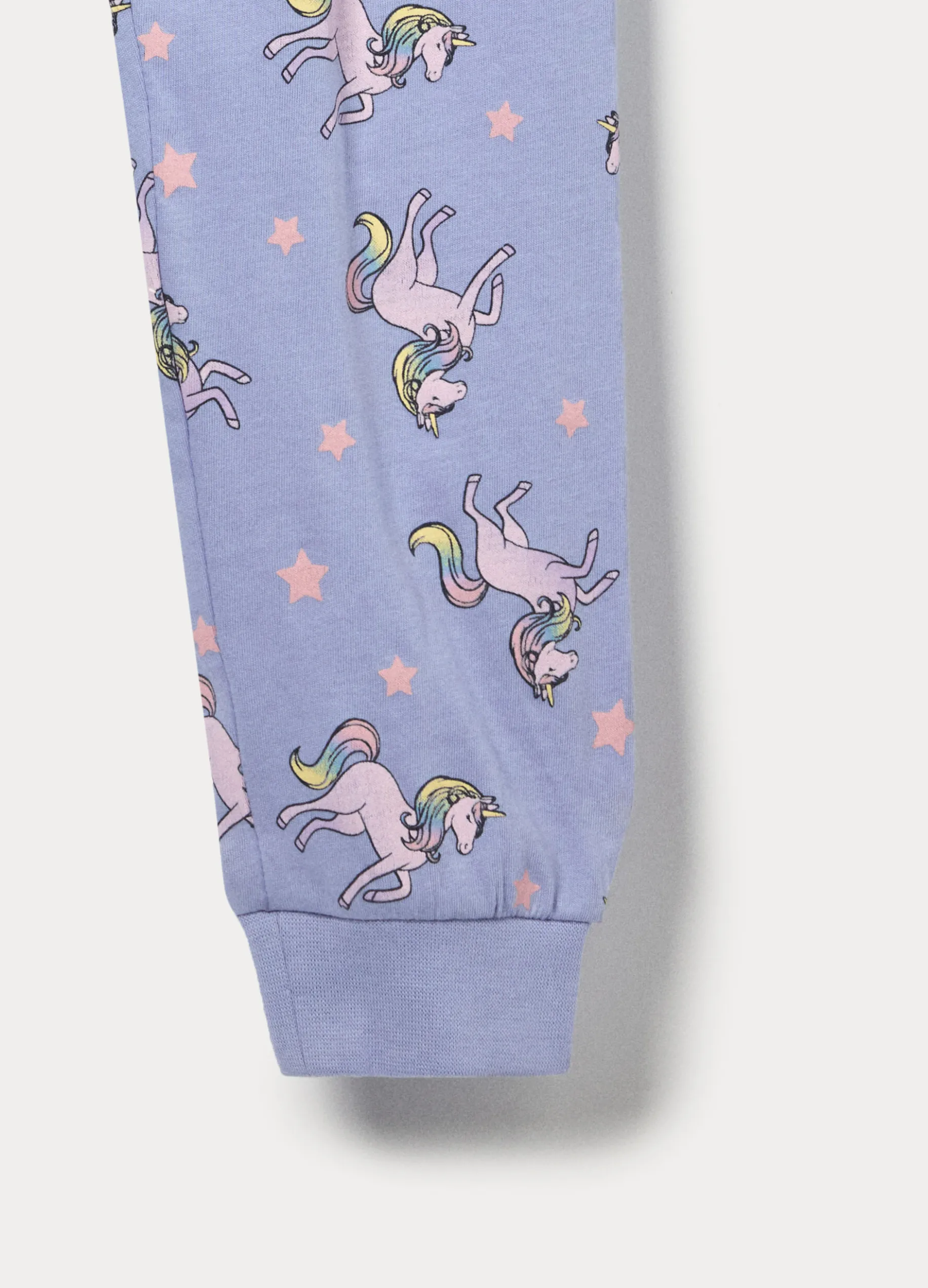 Set pigiama lungo in jersey di puro cotone bambina