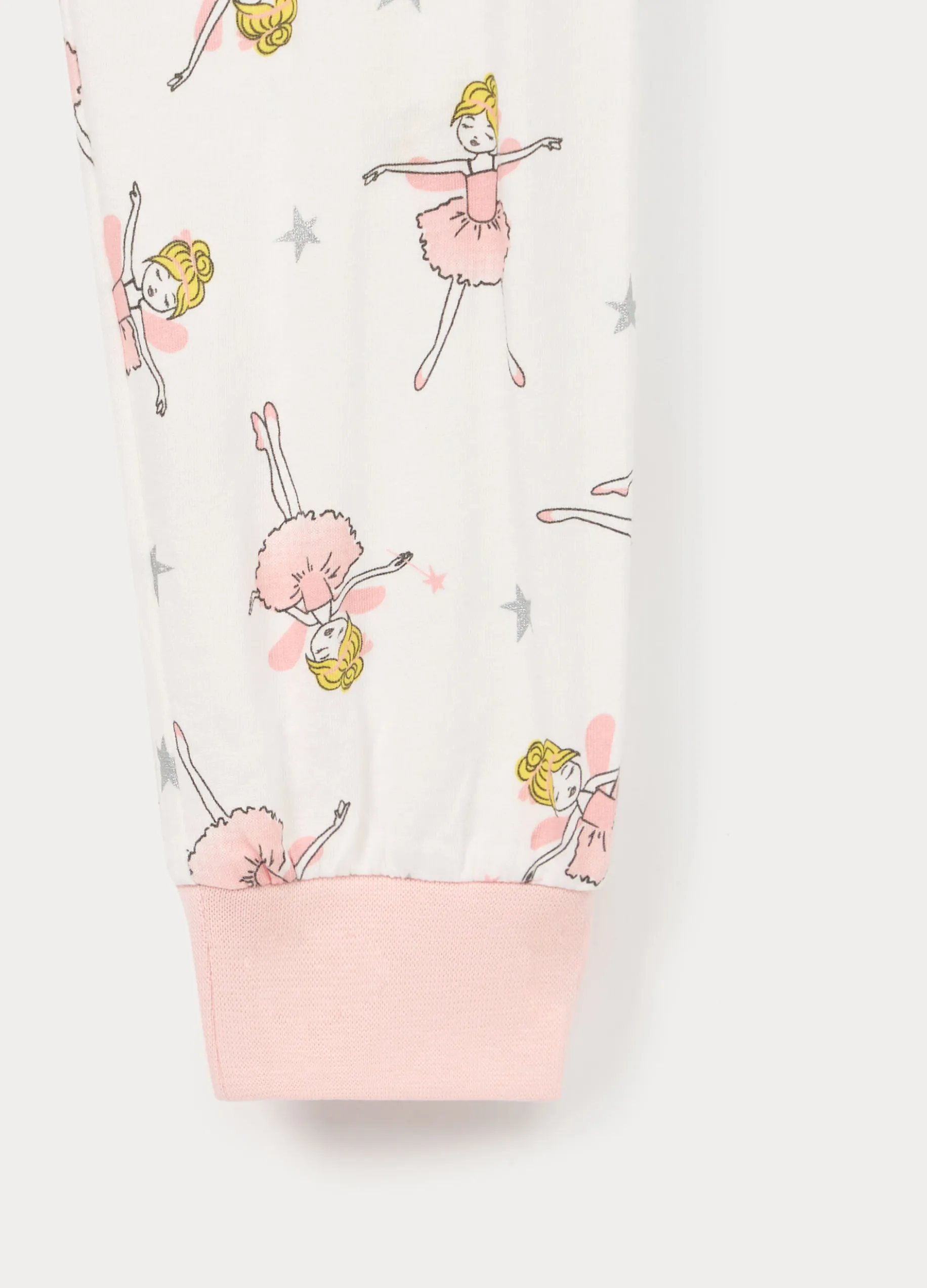 Set pigiama lungo in jersey di puro cotone bambina