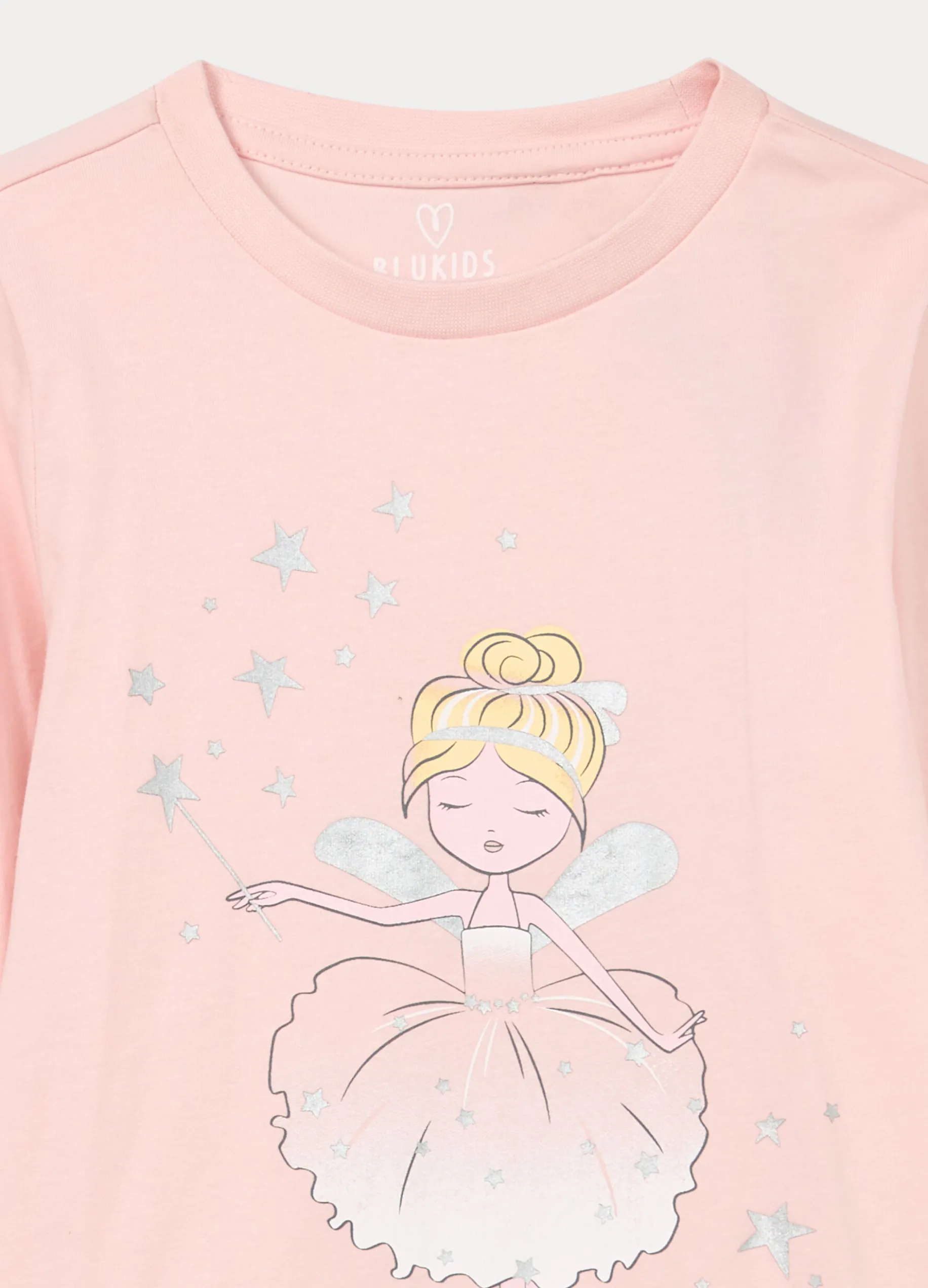 Set pigiama lungo in jersey di puro cotone bambina