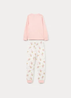 Set pigiama lungo in jersey di puro cotone bambina