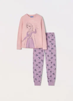 Set pigiama lungo in jersey di puro cotone bambina