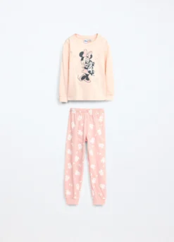 Set pigiama lungo in jersey di puro cotone bambina
