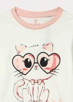Set pigiama lungo in jersey di puro cotone bambina