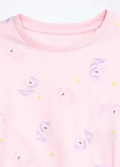 Set pigiama lungo in jersey di puro cotone bambina