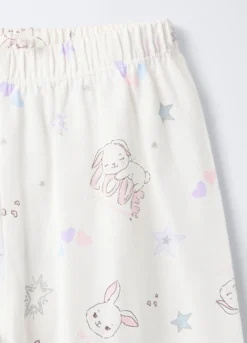 Set pigiama lungo in jersey di puro cotone bambina
