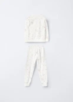 Set pigiama lungo in jersey di puro cotone bambina