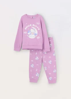 Set pigiama lungo in puro cotone neonata