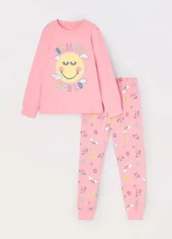 Set pigiama lungo in puro cotone bambina