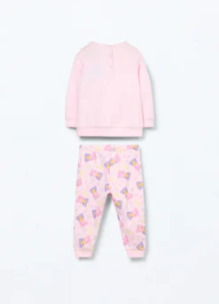 Set pigiama lungo Peppa Pig in interlock di puro cotone neonata