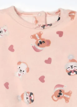 Set pigiama misto cotone velour neonata