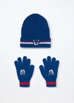 Set Sonic berretto + guanti tricot