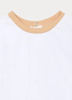 Set t-shirt + salopette in puro cotone neonato