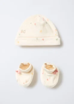 Set velour in puro cotone neonata