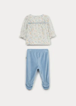 Set velour misto cotone neonata