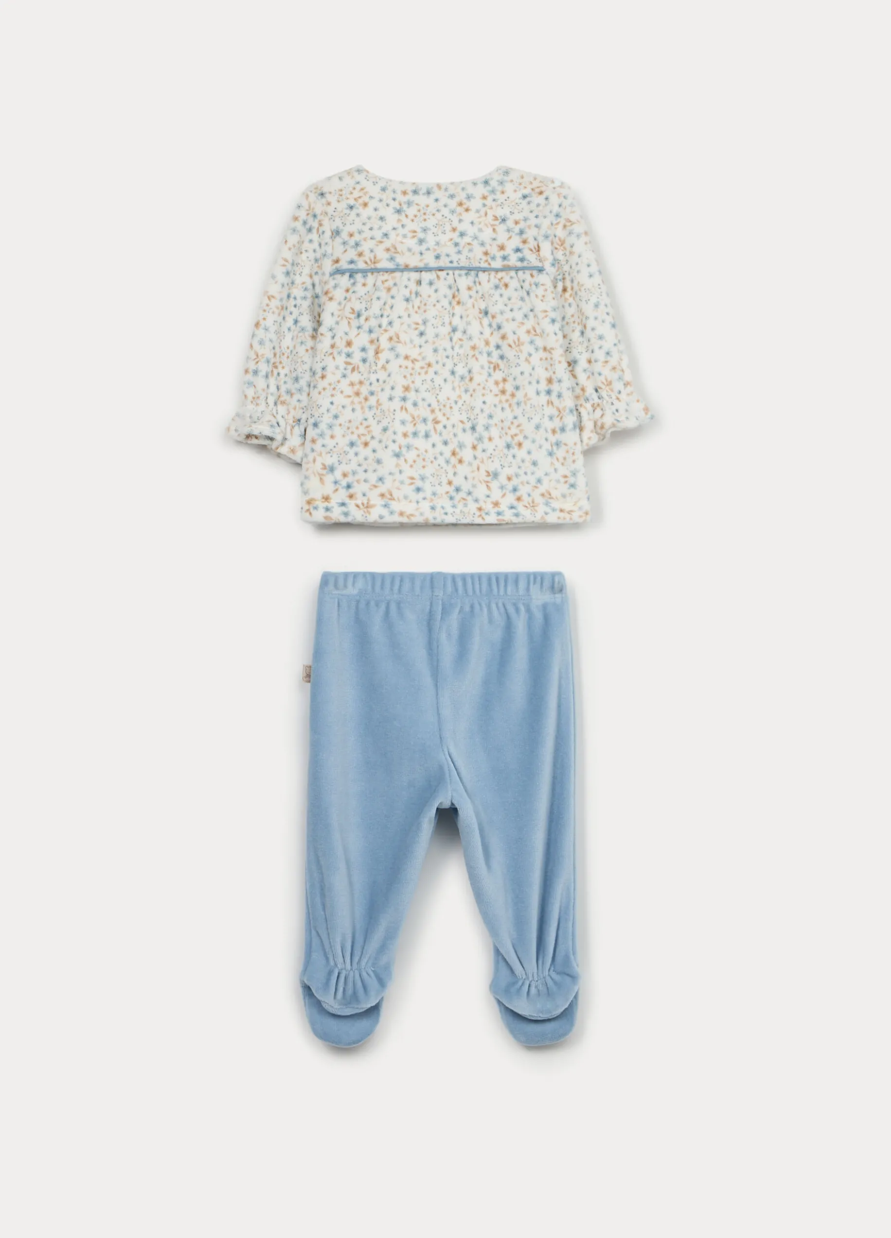 Set velour misto cotone neonata