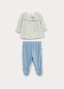 Set velour misto cotone neonata