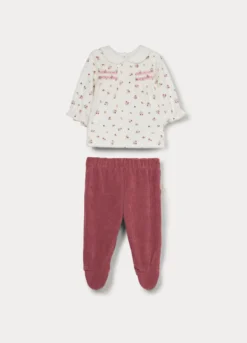 Set velour misto cotone neonata
