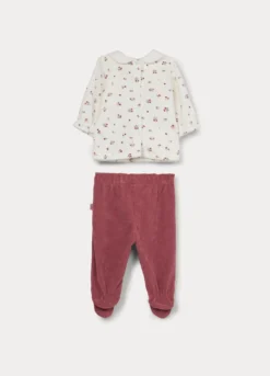 Set velour misto cotone neonata