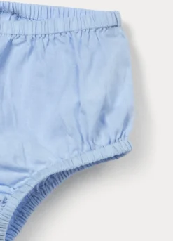 Set vestito + shorts in puro cotone sangallo neonata
