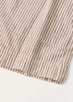 Shorts a righe in cotone stretch ragazza