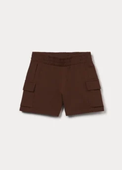 Shorts cargo in french terry di puro cotone ragazza