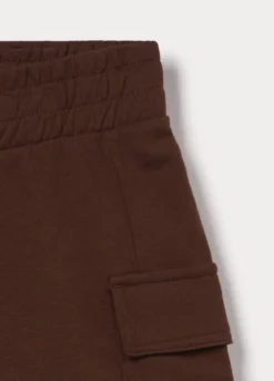 Shorts cargo in french terry di puro cotone ragazza