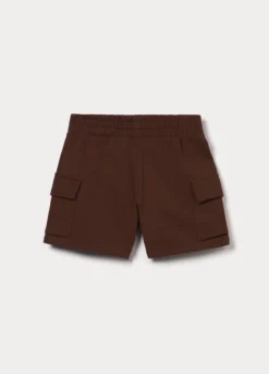 Shorts cargo in french terry di puro cotone ragazza