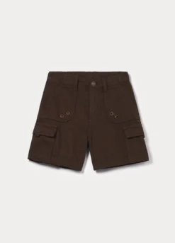 Shorts cargo in twill di puro cotone ragazza