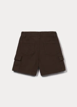 Shorts cargo in twill di puro cotone ragazza
