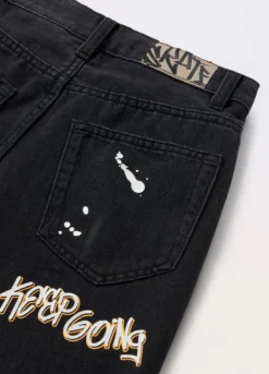 Shorts in denim di misto cotone ragazzo