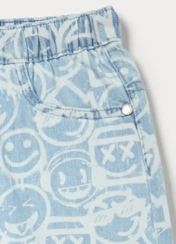 Shorts in denim di puro cotone bambino