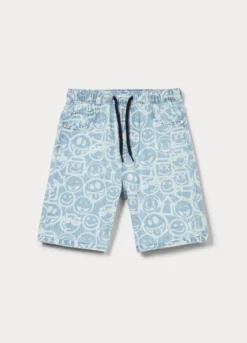 Shorts in denim di puro cotone bambino