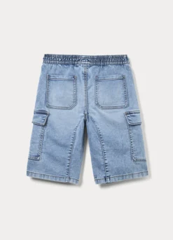 Shorts in denim misto cotone ragazzo