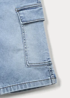 Shorts in denim misto cotone ragazzo