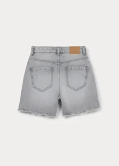 Shorts ripped in denim di puro cotone ragazza