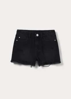 Shorts ripped in denim ragazza