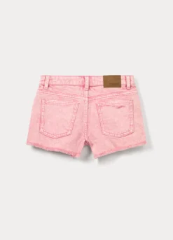 Shorts ripped regular fit in denim di puro cotone ragazza