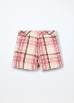 Shorts a quadri misto cotone bambina