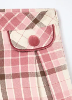 Shorts a quadri misto cotone bambina