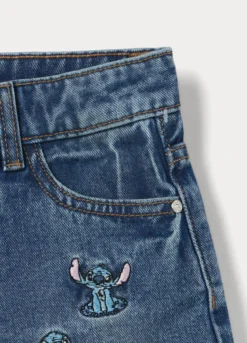 Shorts Disney in denim di puro cotone bambina