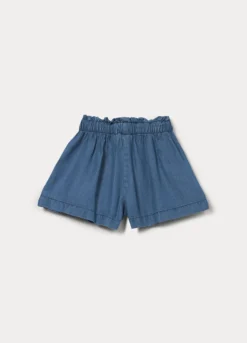 Shorts in chambray bambina