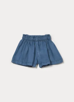 Shorts in chambray bambina