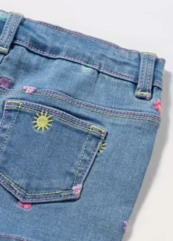 Shorts in denim di misto cotone neonata