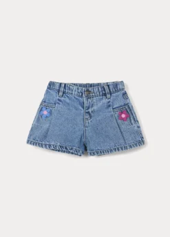 Shorts in denim misto cotone bimba
